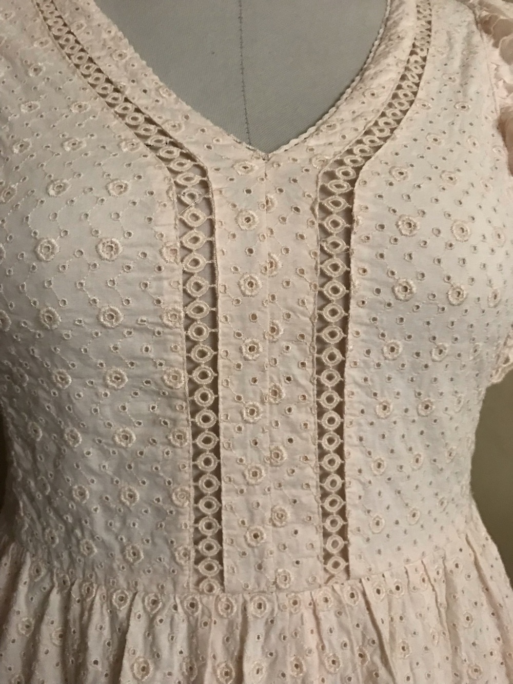 LOFT Cotton Powder Pink Eyelet Dress - Picture 14 of 16